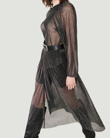 DEMU DROP WAIST LUREX MIDI DRESS image number null